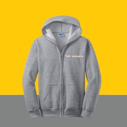 Ζακέτα φούτερ μακρυμάνικη με φερμουάρ και κουκούλα